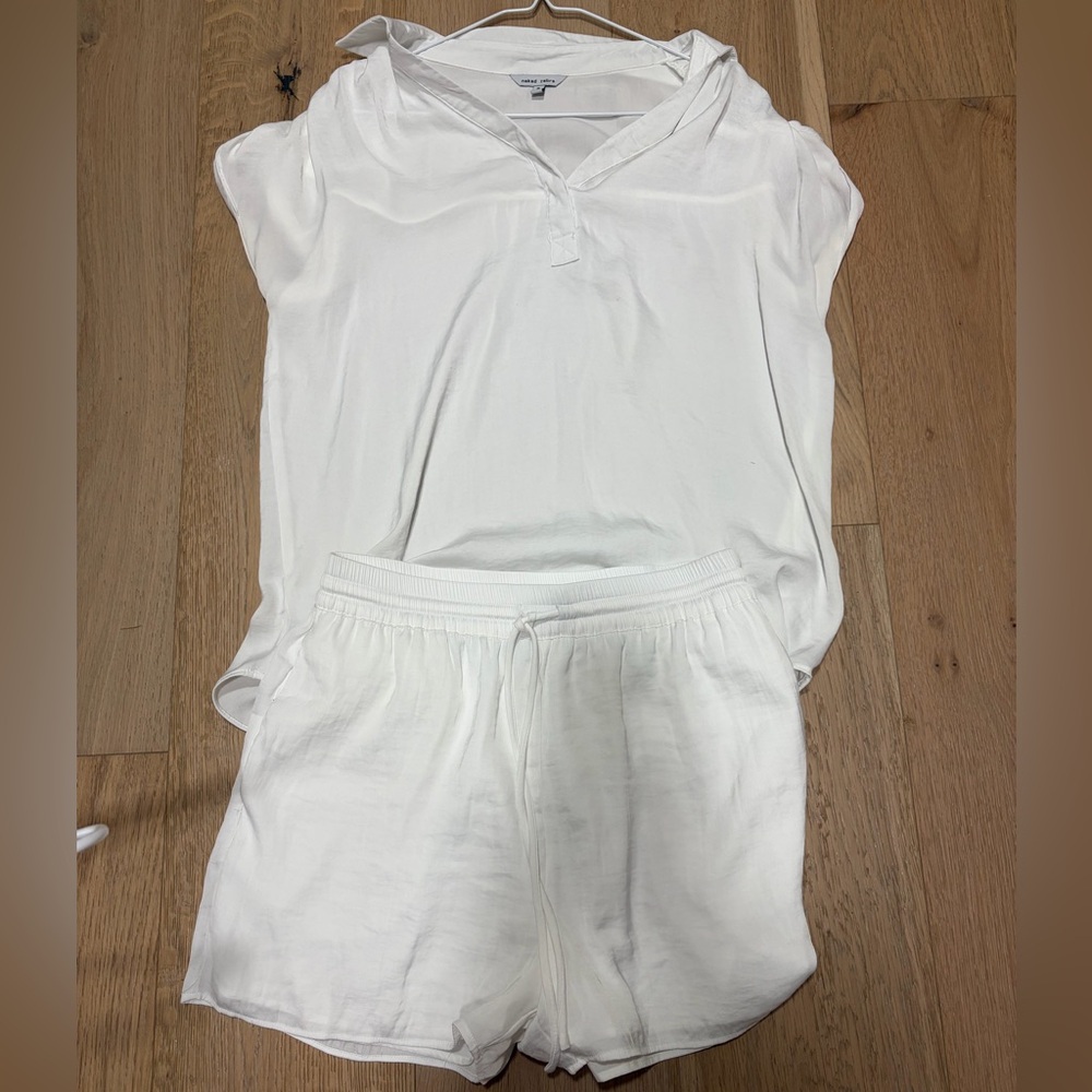 Women's White Short Set